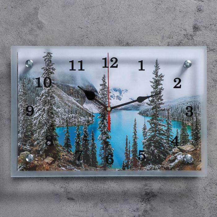 Часы настенные, серия: Природа, "Горное озеро", 20х30 см - фото 1 - id-p199417852