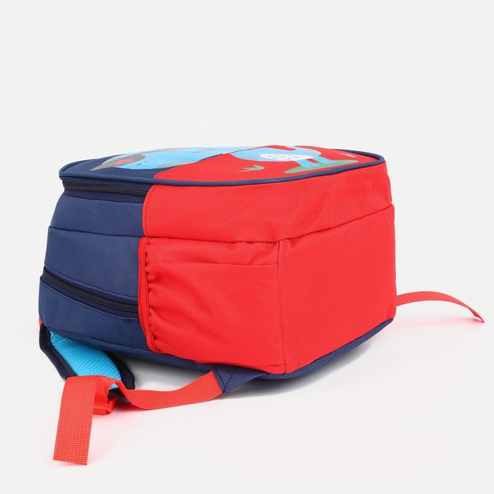 Рюкзак на молнии, цвет синий/красный - фото 3 - id-p199429933