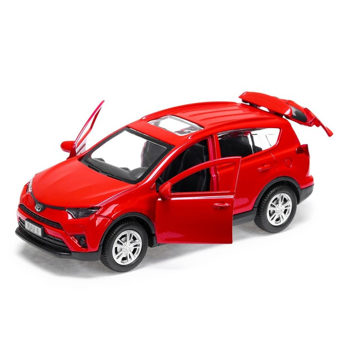 Машина металлическая TOYOTA RAV 4, 12 см, открывающиеся двери, инерционная, цвет красный - фото 4 - id-p199392650