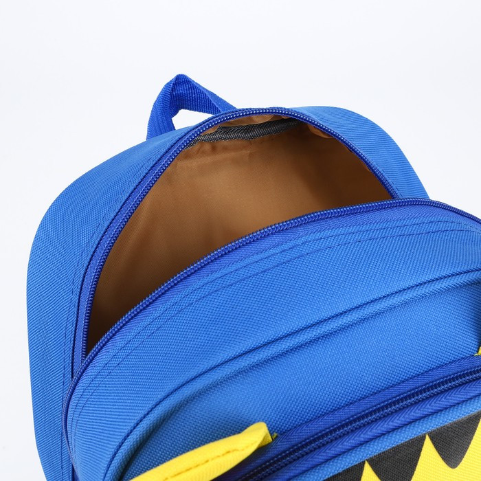 Рюкзак на молнии, 2 наружных кармана, цвет синий/жёлтый - фото 4 - id-p199429943