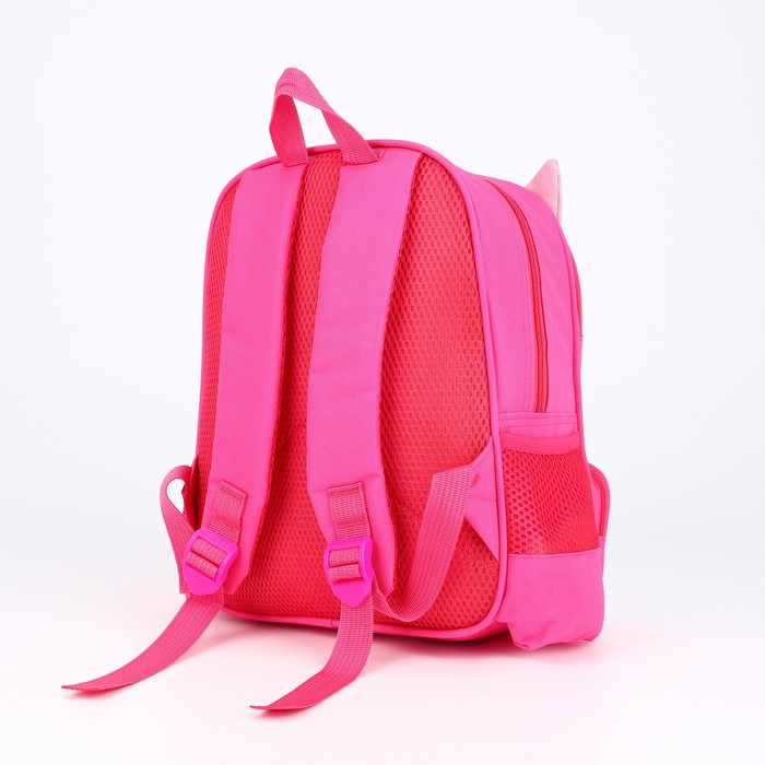 Рюкзак на молнии, 2 наружных кармана, цвет розовый - фото 2 - id-p199429944