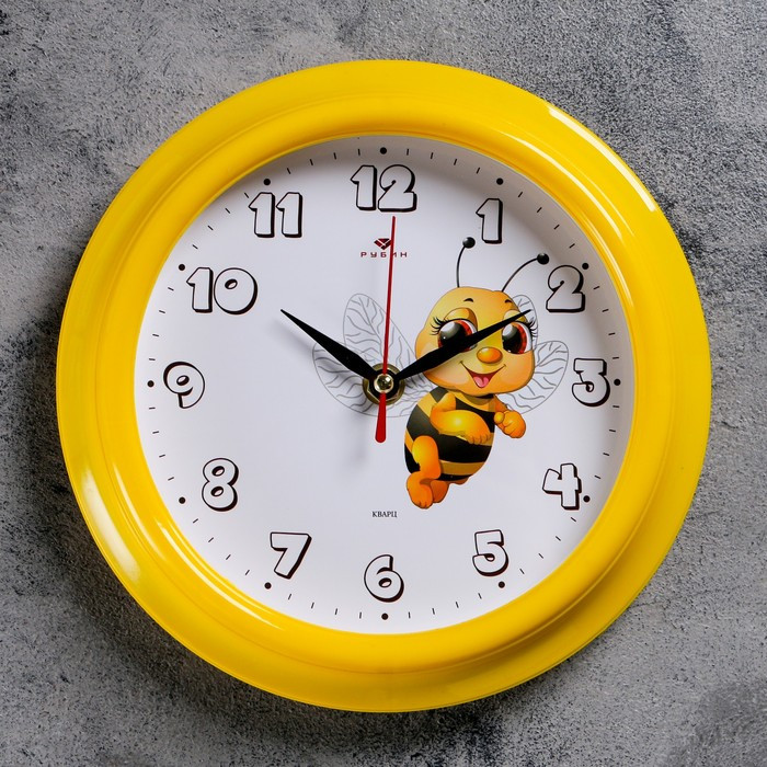 Часы настенные, серия: Детские, "Пчелка", d-21 см - фото 1 - id-p199416866