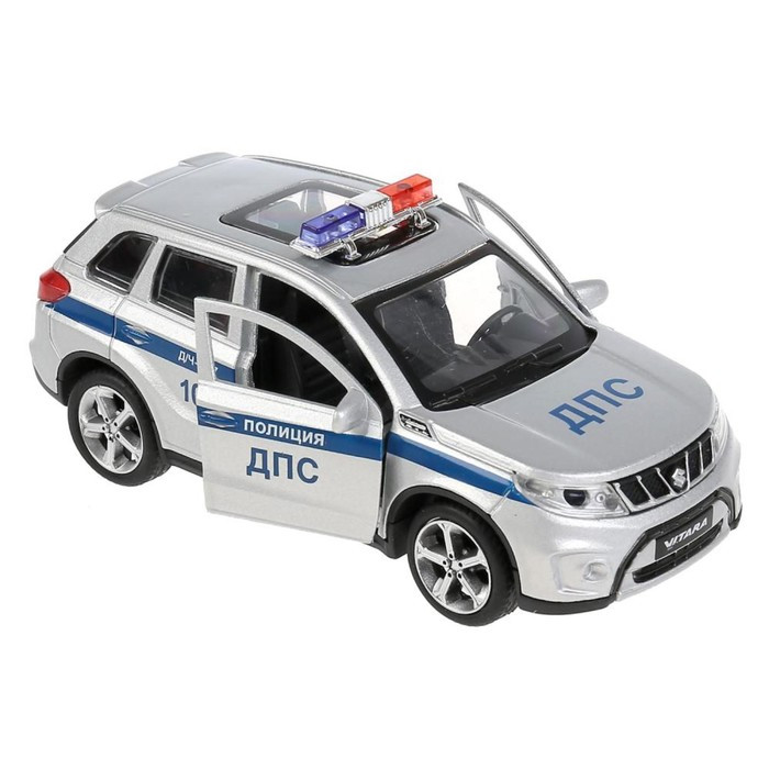 Машина металлическая «Suzuki Vitara полиция», 12 см, открываются двери и багажник, цвет серебристый - фото 6 - id-p199392673