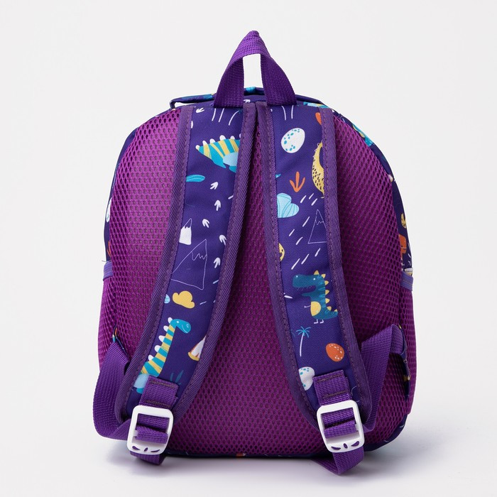 Рюкзак детский на молнии, 3 наружных кармана, цвет фиолетовый - фото 3 - id-p199429961