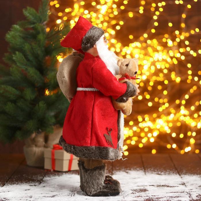 Дед Мороз "В красной шубке с мишкой" 22х45 см - фото 4 - id-p199414906