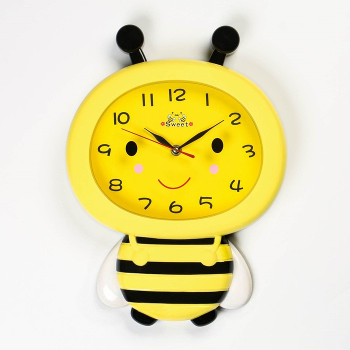 Часы настенные, серия: Детские, "Пчёлка", плавный ход, 37 x 27.5 см - фото 1 - id-p199416912