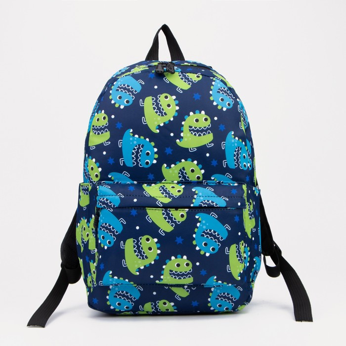 Рюкзак на молнии, наружный карман, 2 боковых кармана, поясная сумка, цвет синий - фото 2 - id-p199430001