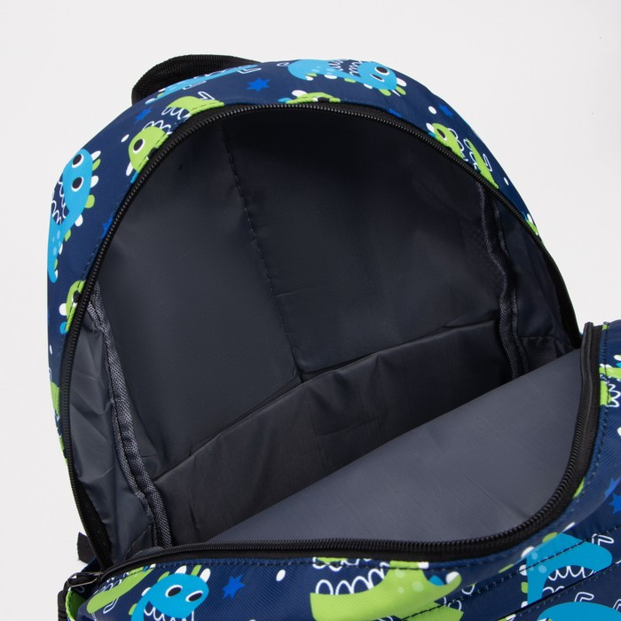 Рюкзак на молнии, наружный карман, 2 боковых кармана, поясная сумка, цвет синий - фото 5 - id-p199430001