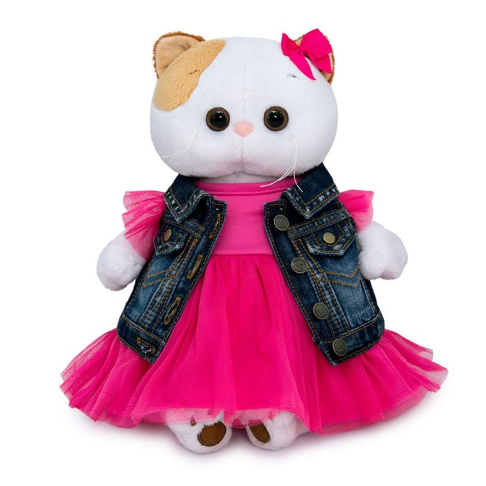 Мягкая игрушка «Ли-Ли в джинсовом жилете и розовом платье», 24 см - фото 4 - id-p199391349