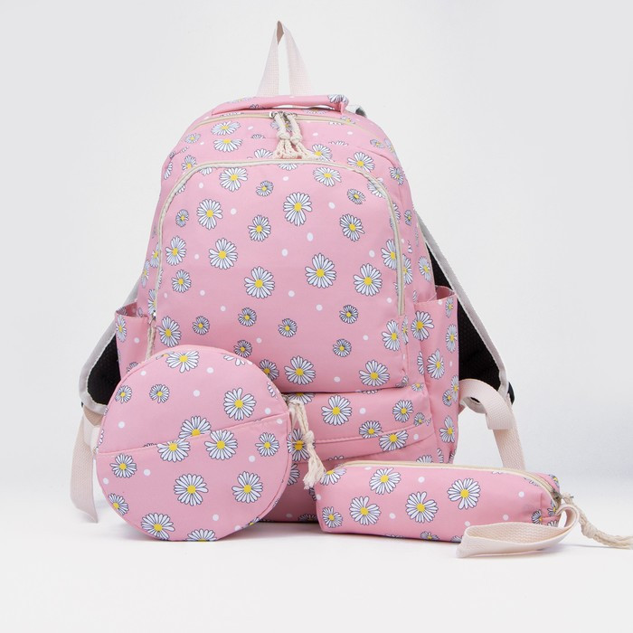 Рюкзак на молнии, сумка, косметичка, цвет розовый - фото 1 - id-p199430013