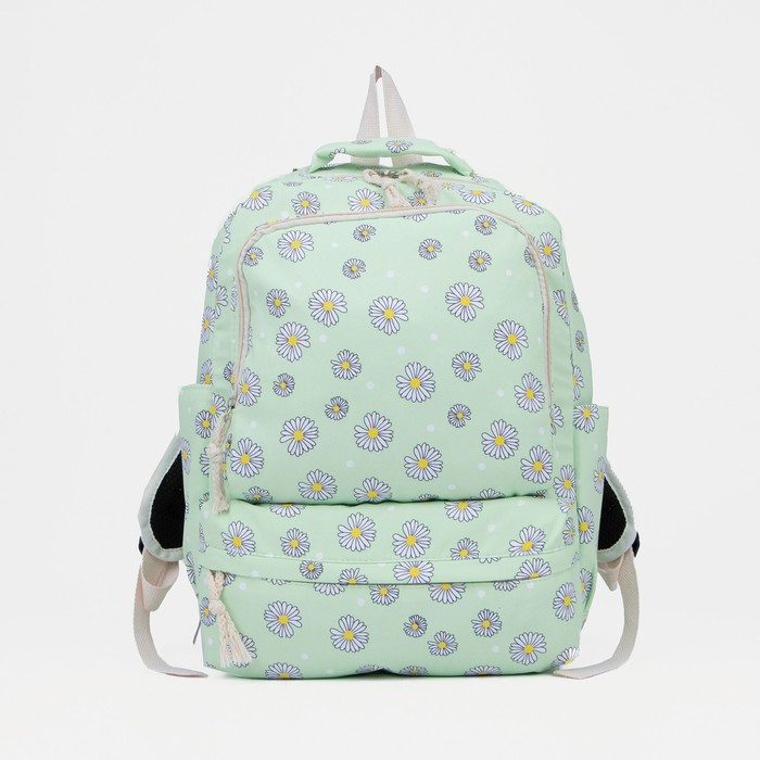 Рюкзак на молнии, сумка, косметичка, цвет зелёный - фото 2 - id-p199430015