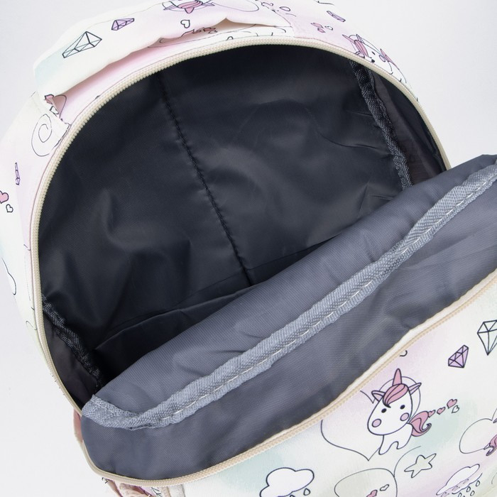 Рюкзак на молнии, сумка, косметичка, цвет розовый - фото 5 - id-p199430017
