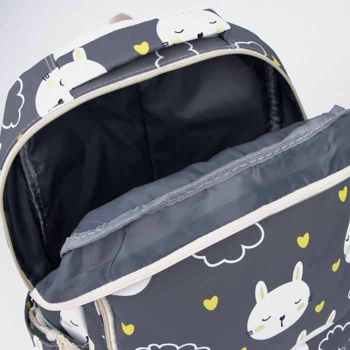 Рюкзак на молнии, сумка, косметичка, цвет серый - фото 5 - id-p199430018