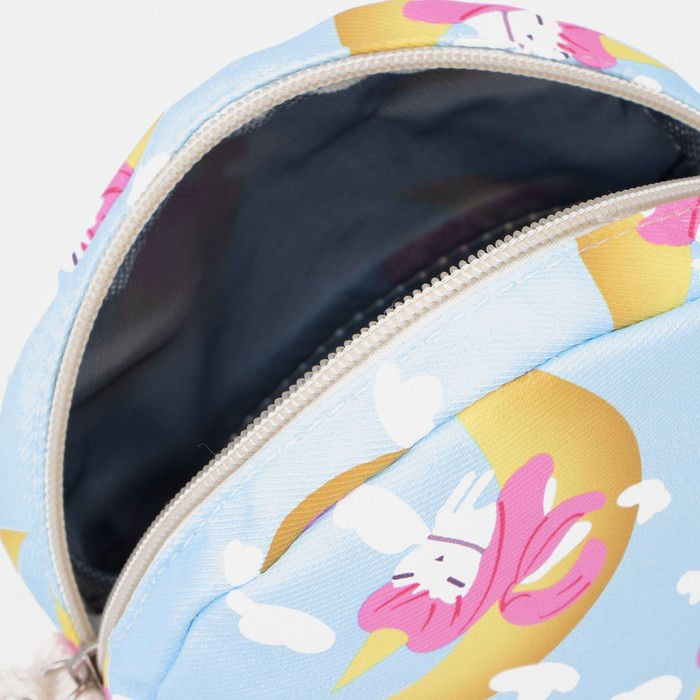 Рюкзак на молнии, сумка, косметичка, цвет голубой - фото 8 - id-p199430019