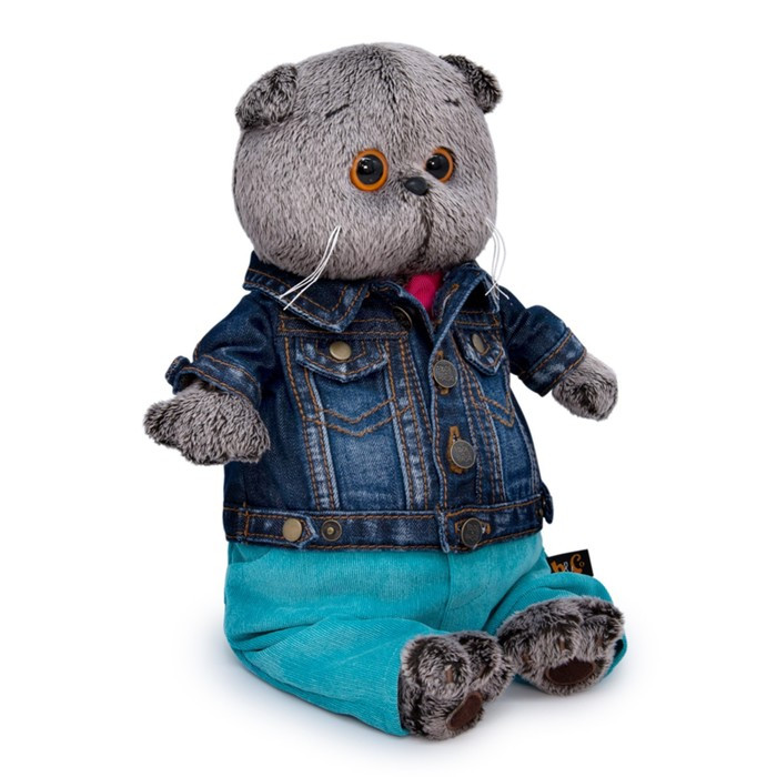 Мягкая игрушка «Басик в джинсовой куртке и бирюзовых штанах», 25 см - фото 5 - id-p199391386