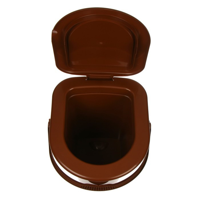 Ведро-туалет, h = 39 см, 17 л, съёмный стульчак, коричневое - фото 5 - id-p199435115