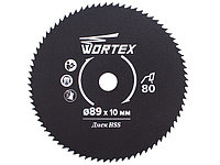 Диск пильный по металлу 89x10 мм 80 зуб. HS S080 M в блистере (WORTEX)