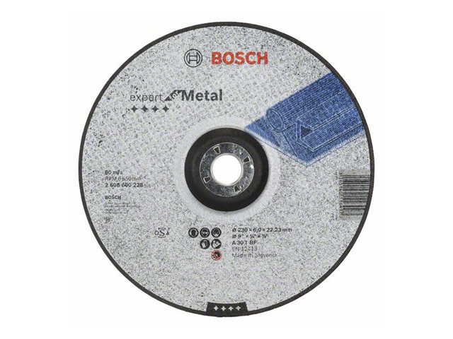 Круг обдирочный 230х6x22.2 мм для металла BOSCH - фото 1 - id-p199399978