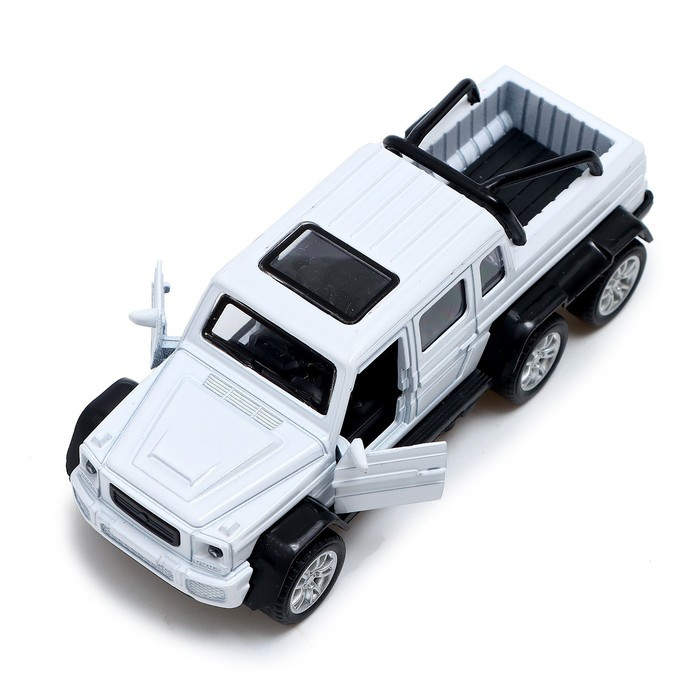 Машина металлическая «Джип 6X6», 1:32, инерция, цвет белый - фото 3 - id-p199413035