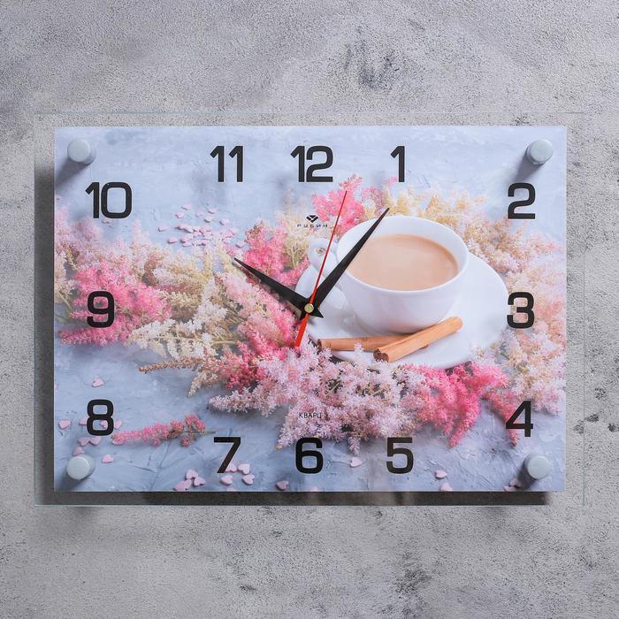 Часы-картина настенные "Кофе с корицей", плавный ход, 25 х 35 см, 1АА - фото 1 - id-p199418072