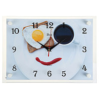 Часы-картина настенные, серия: Кухня, "Завтрак", плавный ход, 25 х 35 см