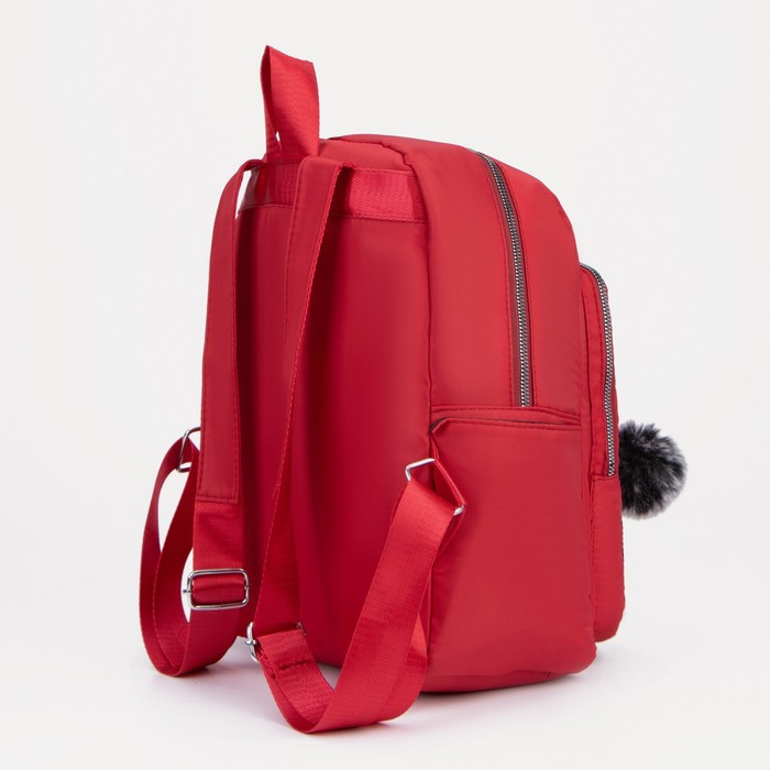Рюкзак, отдел на молнии, 2 наружных кармана, цвет красный - фото 2 - id-p199430128