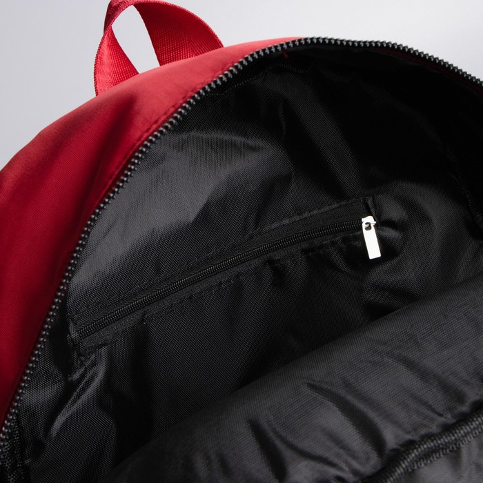 Рюкзак, отдел на молнии, 2 наружных кармана, цвет красный - фото 4 - id-p199430128