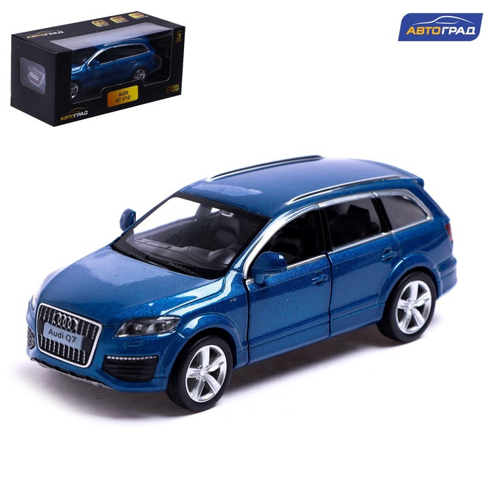 Машина металлическая AUDI Q7 V12, 1:32, открываются двери, инерция, цвет синий - фото 1 - id-p199413068