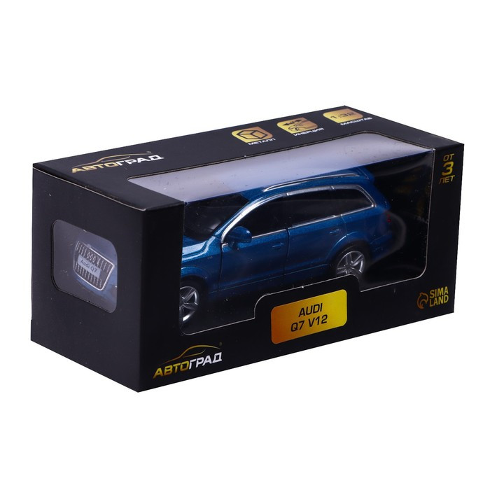 Машина металлическая AUDI Q7 V12, 1:32, открываются двери, инерция, цвет синий - фото 5 - id-p199413068