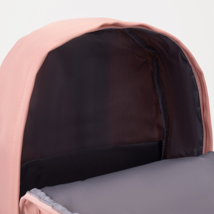 Рюкзак на молнии, наружный карман, 2 боковых кармана, цвет розовый - фото 4 - id-p199430133