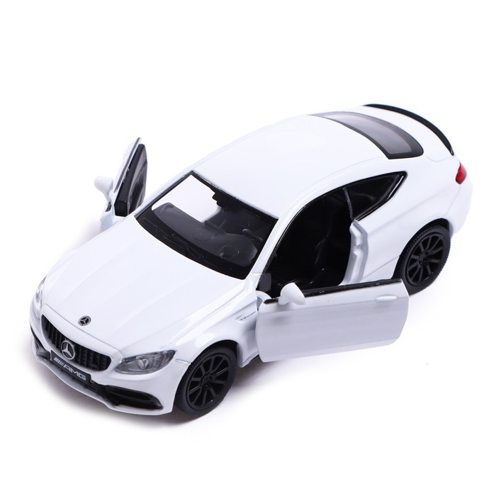 Машина металлическая MERCEDES-AMG C63 S COUPE, 1:32, открываются двери, инерция, цвет белый - фото 3 - id-p199413072