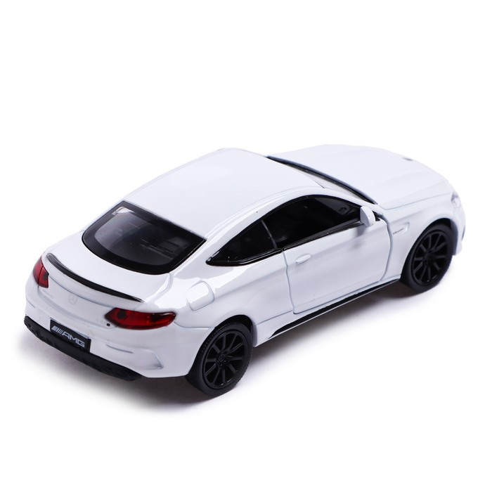 Машина металлическая MERCEDES-AMG C63 S COUPE, 1:32, открываются двери, инерция, цвет белый - фото 4 - id-p199413072