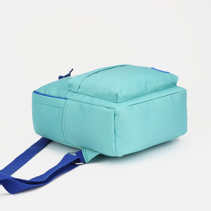 Рюкзак на молнии, наружный карман, цвет бирюзовый - фото 3 - id-p199430146