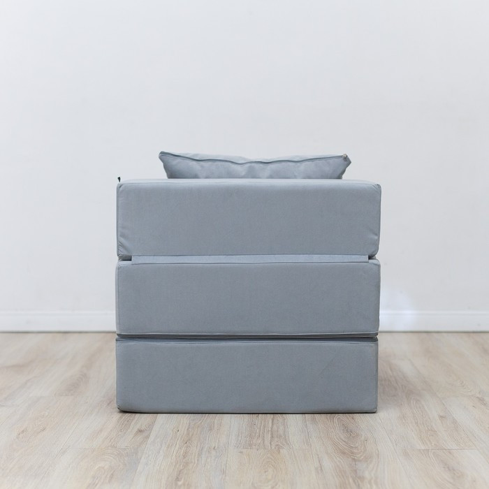 Бескаркасное кресло-кровать «Эссен», велюр, цвет серый - фото 3 - id-p199433178