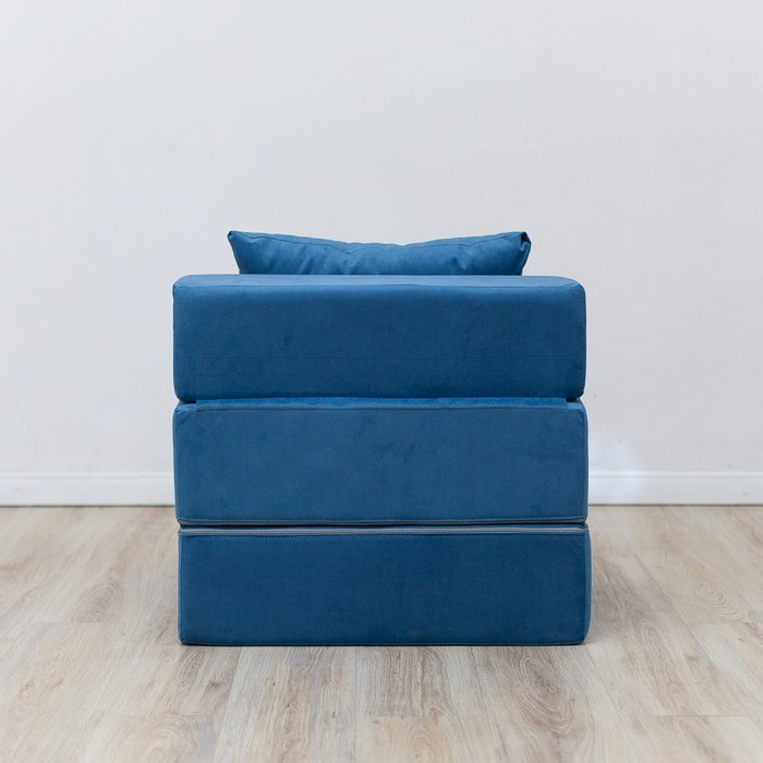 Бескаркасное кресло-кровать «Эссен», велюр, цвет синий - фото 3 - id-p199433179