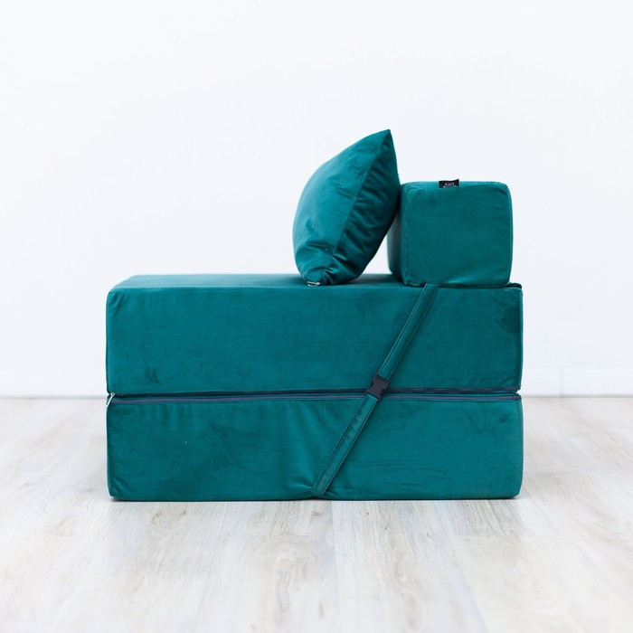 Бескаркасное кресло-кровать «Эссен», велюр, цвет зелёный - фото 2 - id-p199433181