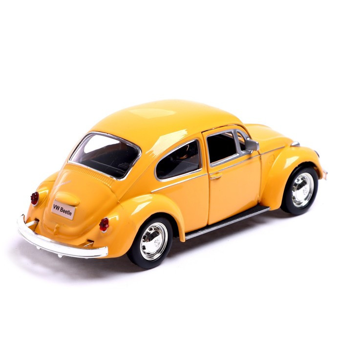 Машина металлическая VOLKSWAGEN BEETLE 1967, 1:32, открываются двери, инерция, цвет жёлтый - фото 4 - id-p199413082