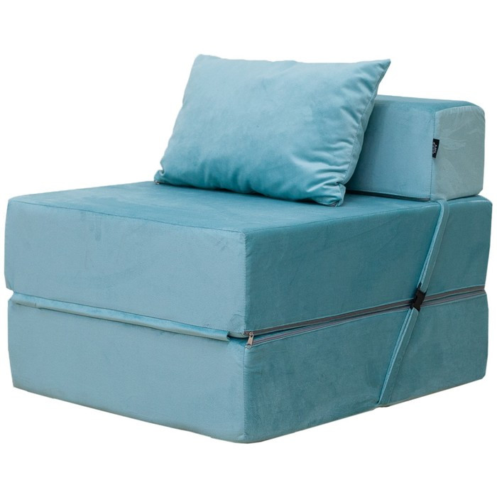 Бескаркасное кресло-кровать «Эссен», велюр, цвет мятный - фото 1 - id-p199433183