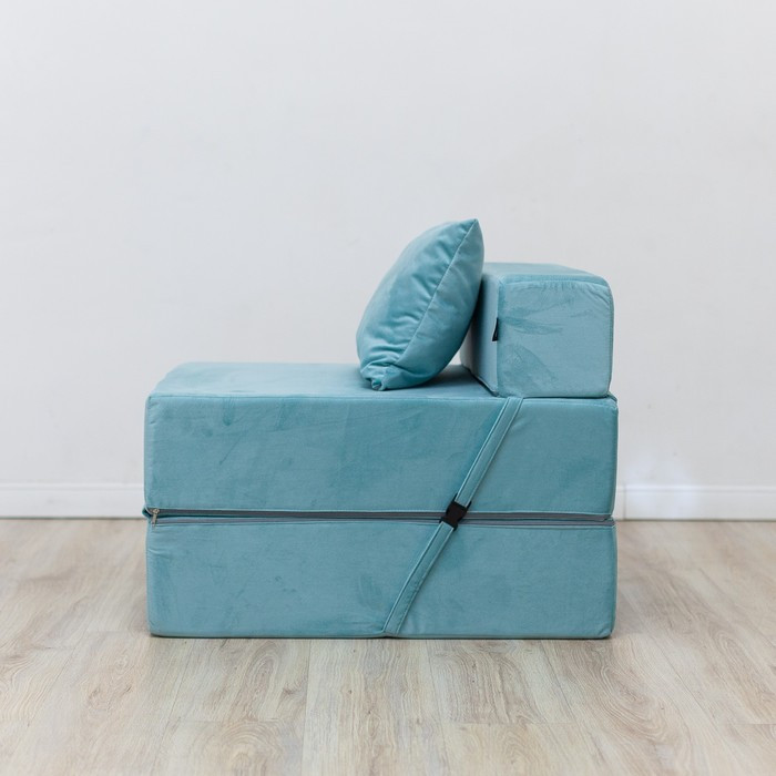 Бескаркасное кресло-кровать «Эссен», велюр, цвет мятный - фото 2 - id-p199433183