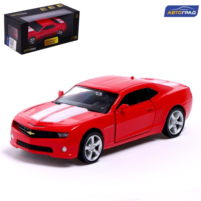 Машина металлическая CHEVROLET CAMARO, 1:32, открываются двери, инерция, цвет красный - фото 1 - id-p199413090