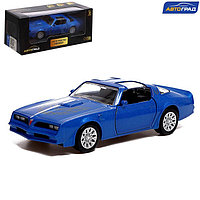 Машина металлическая PONTIAC FIREBIRD, 1:32, открываются двери, инерция, цвет синий