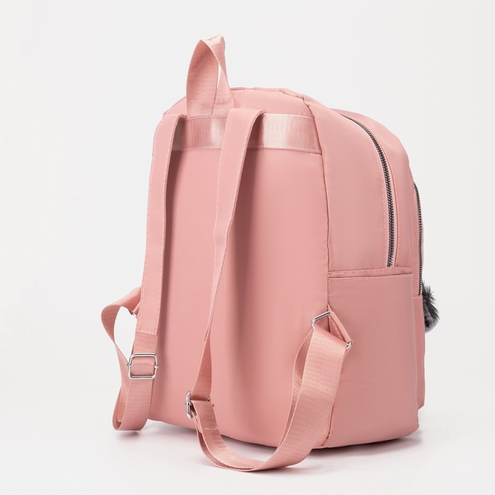 Рюкзак, отдел на молнии, 2 наружных кармана, цвет розовый - фото 2 - id-p199430166