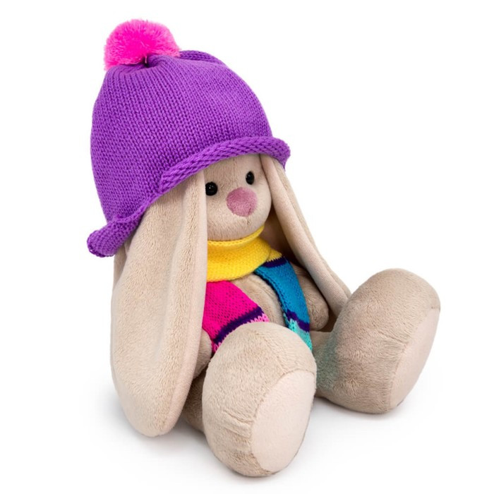 Мягкая игрушка «Зайка Ми в шапке и полосатом шарфе», 18 см - фото 2 - id-p199389990