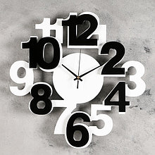 Часы настенные, серия: Интерьер, "Цифры", плавный ход, 40 х 40 см