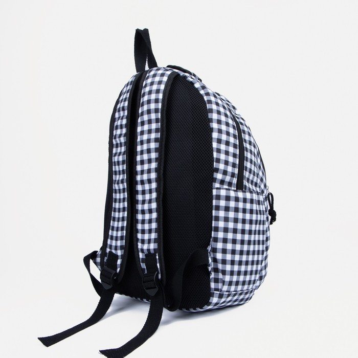 Рюкзак на молнии, шопер, цвет чёрный/белый - фото 3 - id-p199430185