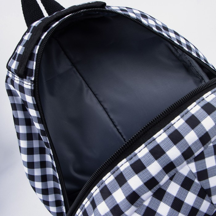 Рюкзак на молнии, шопер, цвет чёрный/белый - фото 5 - id-p199430185