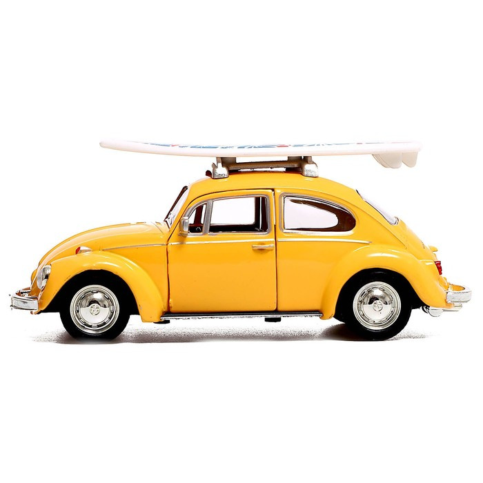 Машина металлическая VOLKSWAGEN BEETLE 1967, 1:32, открываются двери, инерция, цвет жёлтый - фото 2 - id-p199413121