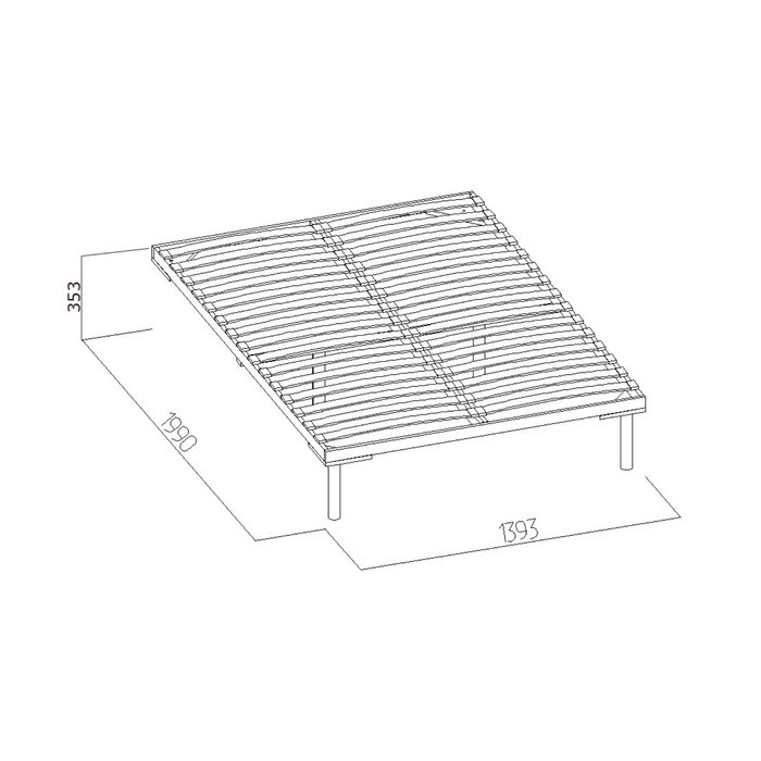 Основание с гибкими ламелями Sherlock 3.1, 1400 × 2000 мм, деревянный каркас на ножках - фото 2 - id-p199432258