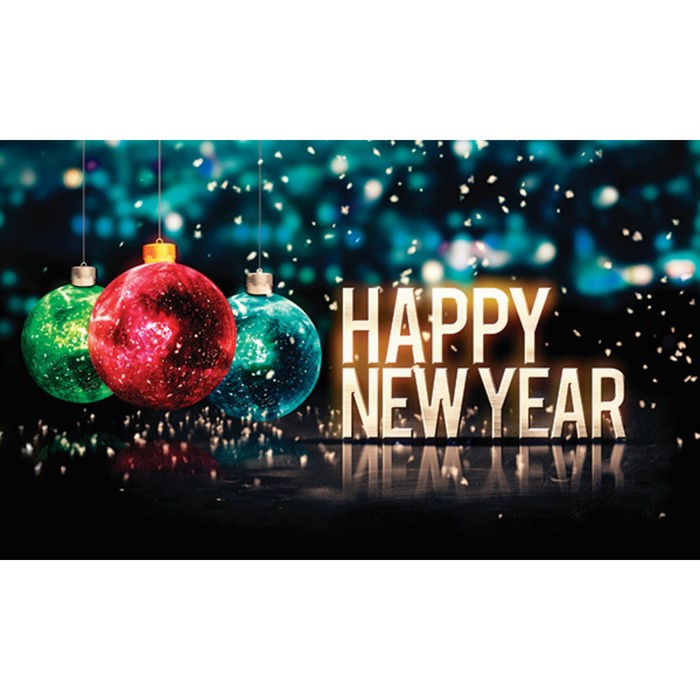 Фотобаннер, 250 × 150 см, с фотопечатью «Новогодние шары» - фото 1 - id-p199441236