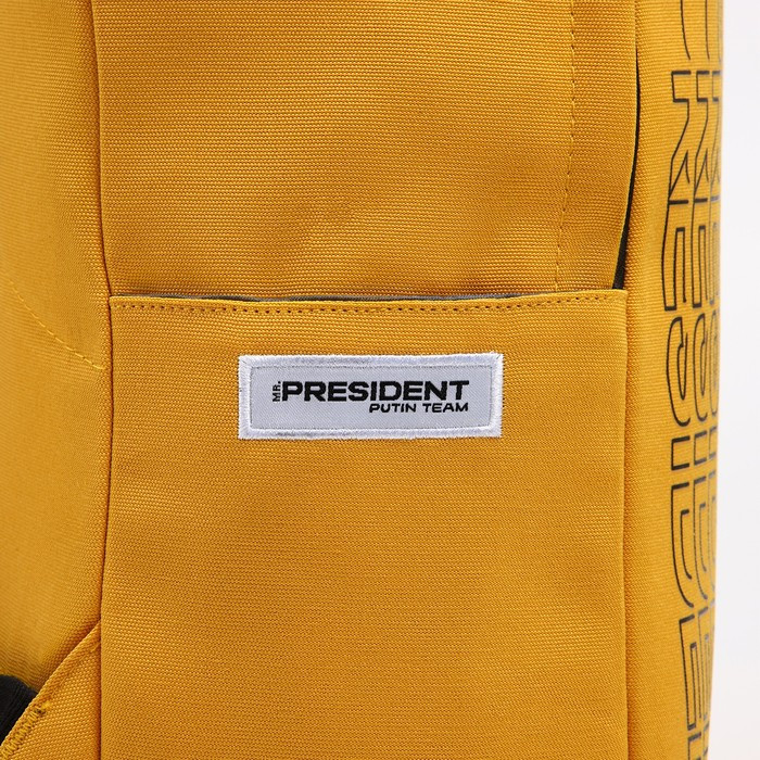 Рюкзак «PRESIDENT», 42 x 30 x 12 см, цвет горчичный - фото 6 - id-p199430227